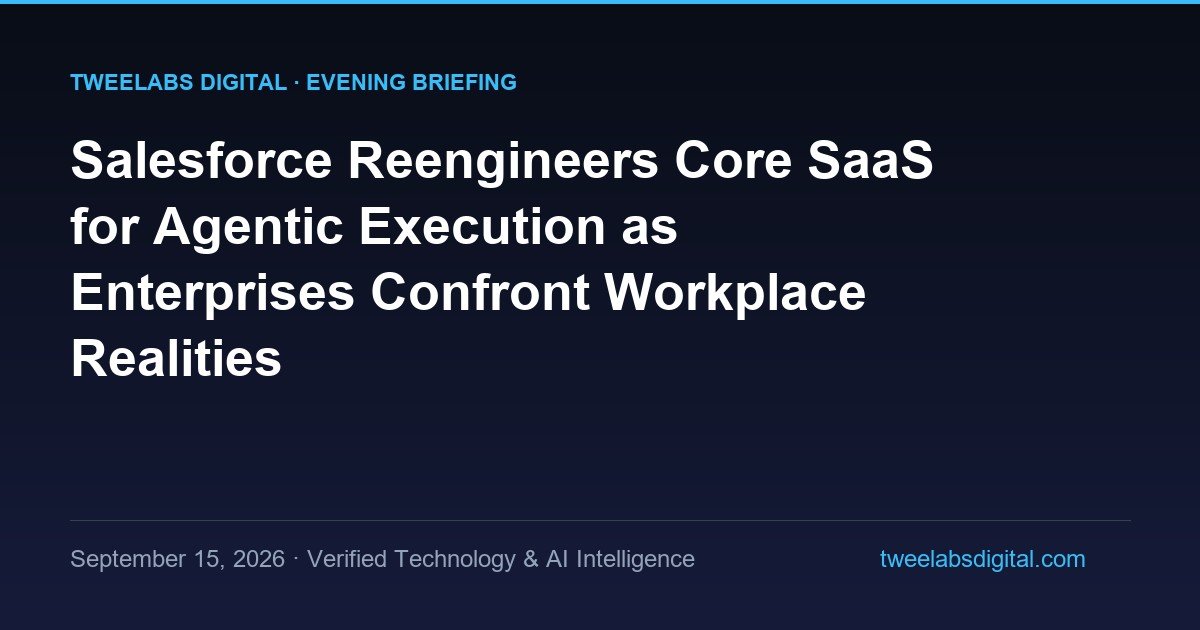 Salesforce Reengineers Core SaaS for Agentic Execution as Enterprises Confront Workplace Realities