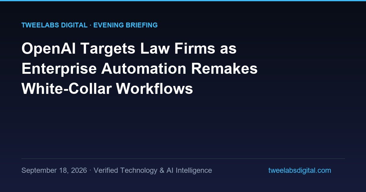 OpenAI Targets Law Firms as Enterprise Automation Remakes White-Collar Workflows